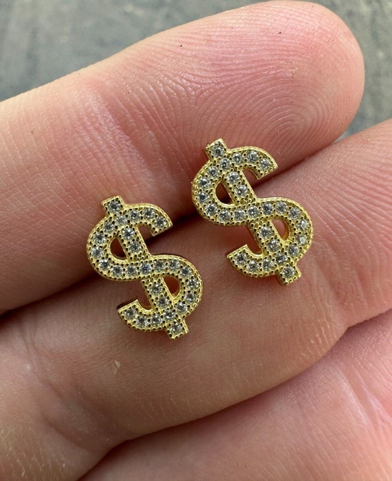 Orecchini A Perno Rotondi In Argento Sterling Placcati In Oro - Foto 5