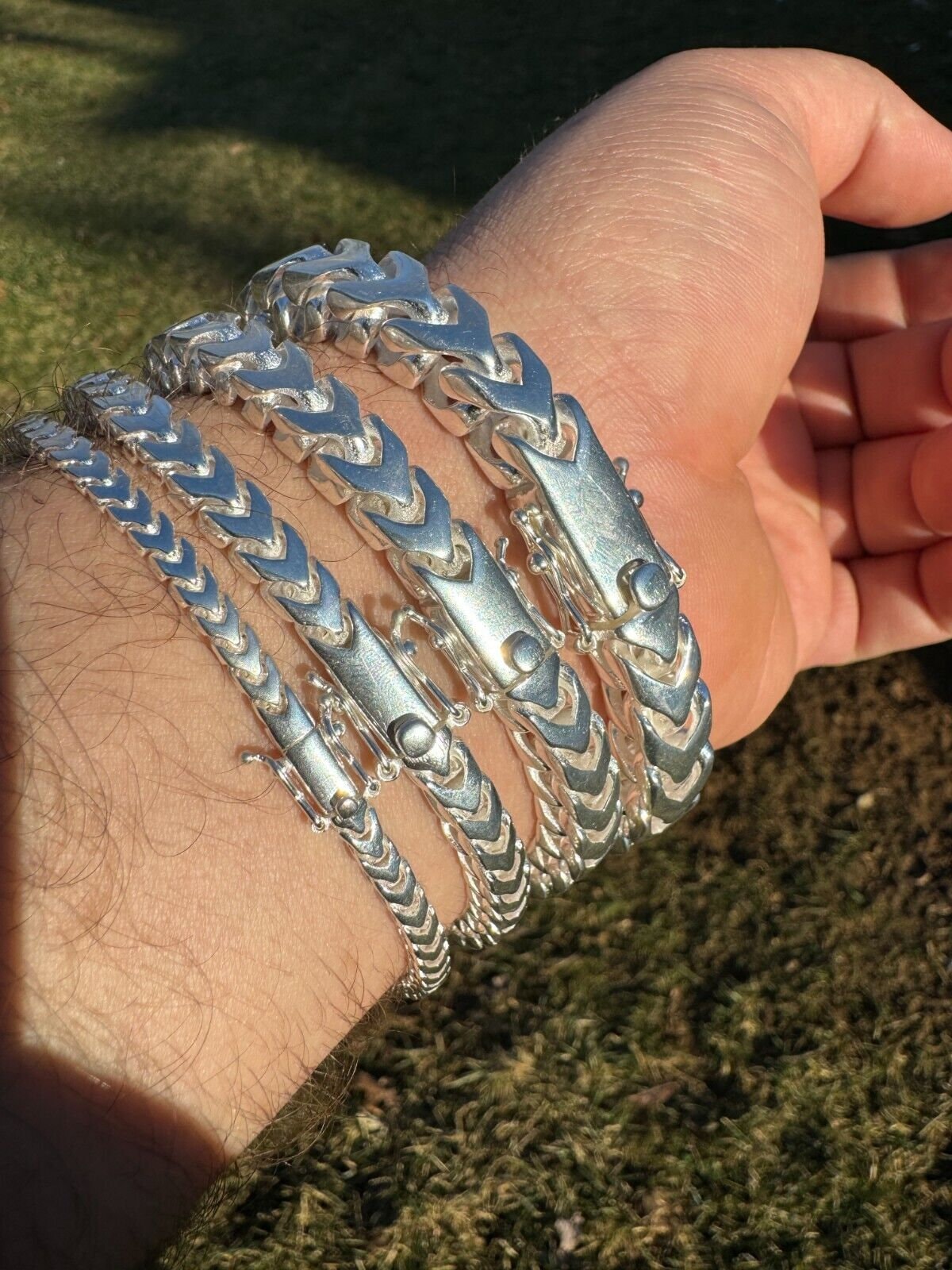 GROSSE 4-10 Mm Handgefertigte Franco Kette Halskette Oder Armband