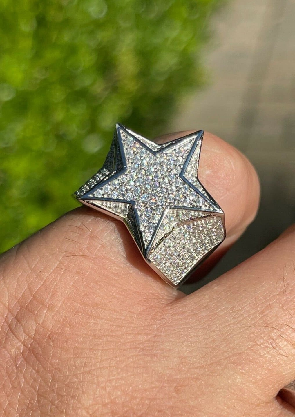 Men's or Women's Solid 925 Sterling Silver Iced Out Hip Hop Men's or Women's Solid 925 Sterling Silver Iced Out Hip Hop