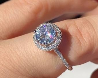 Women&#39;s MOISSANITE 1.2ct Engagement Promise Ring Solid 925 Sterling Silver, PASSES DIAMOND Tester!!! Sizes 5-10....R-M-17