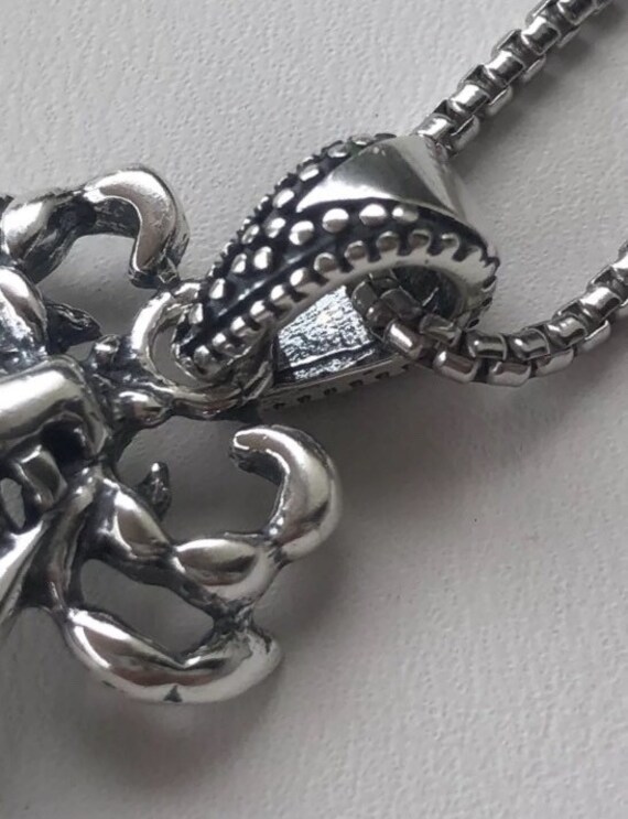 Ciondolo Artigianale Scorpione In Argento 925 - Veleno Zanna Re Per Motociclisti