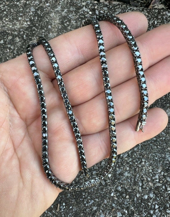 TENNIS CHAIN BRACELET 3 MM BLACK TENNIS CHAIN BRACELET 3 MM BLACK