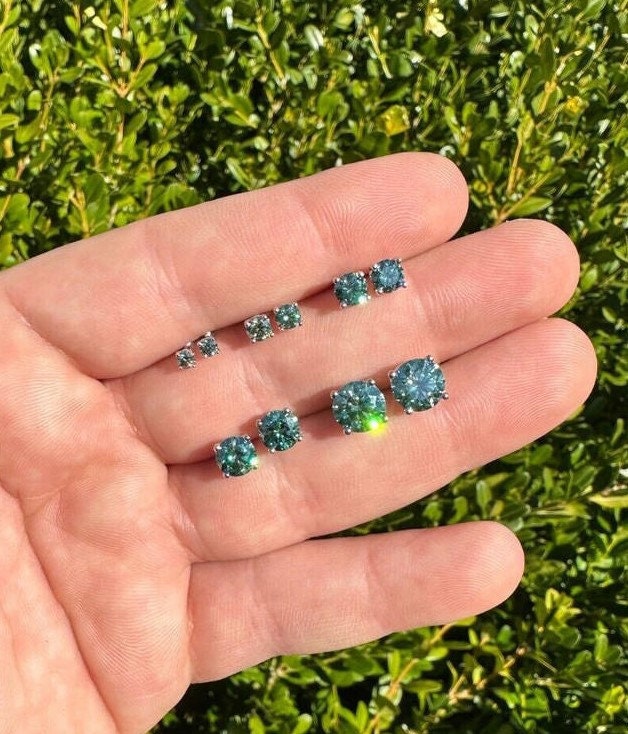 Blue Moissanite - Etsy Blue Moissanite - Etsy