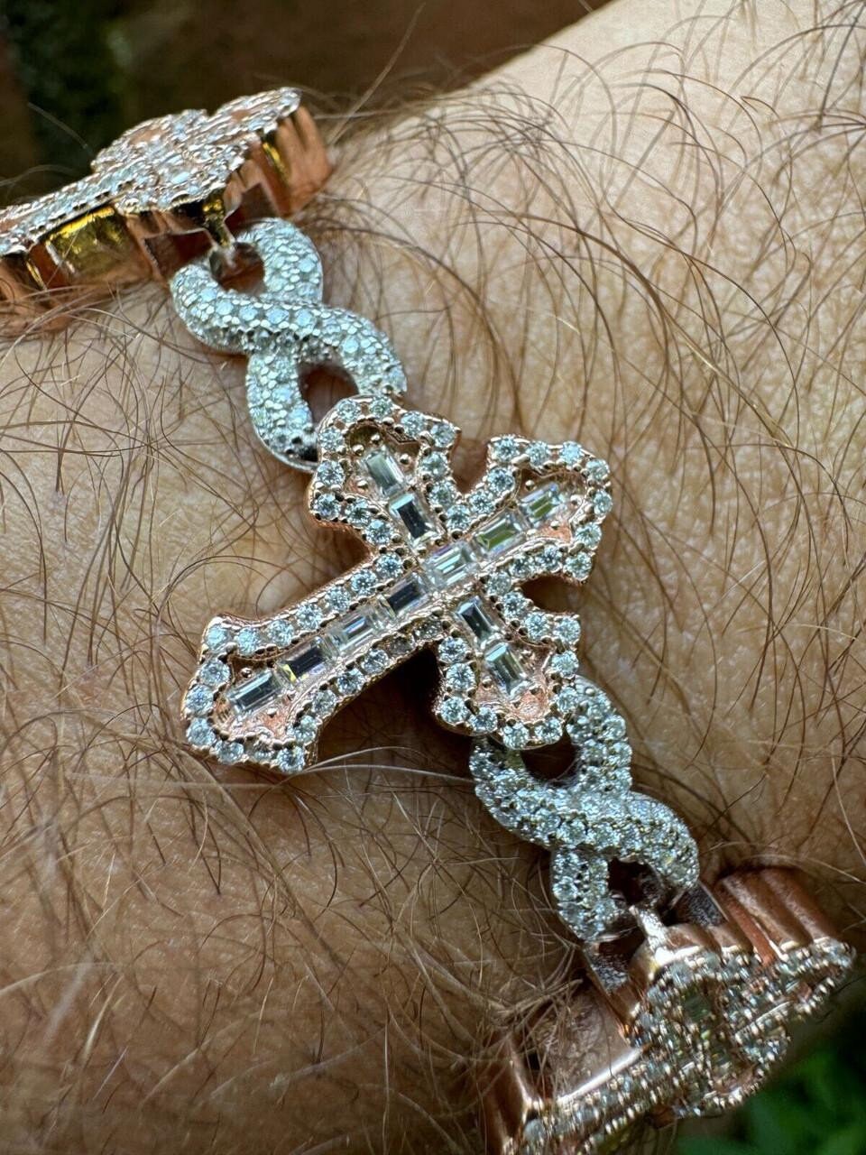 GOTHIC CROSS ID BRACELET A＆G SIZE250MM銀 アクセサリー