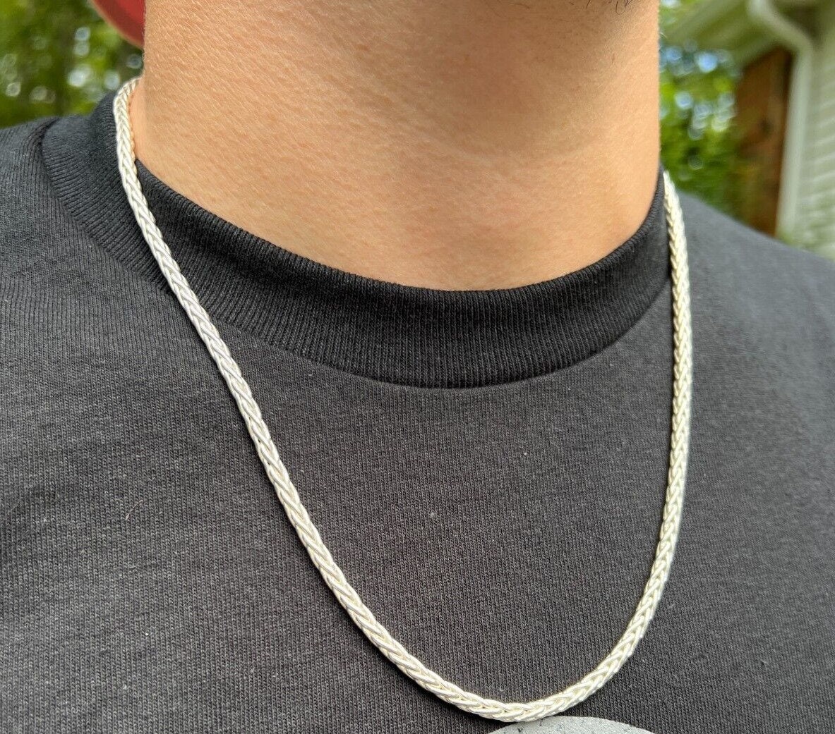 Wholesale Silver Wheat Spiga Chain Necklace for your store