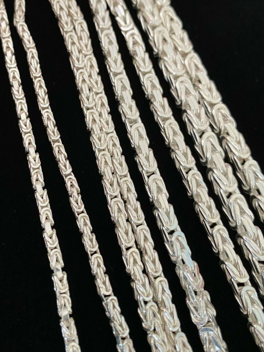 Sterling Silver Byzantine Rope Chain, Italian Made - Etsy