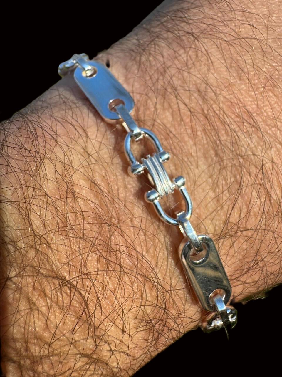 スターリングシルバー マリナーリンクチェーンブレスレット - 7.5 mm