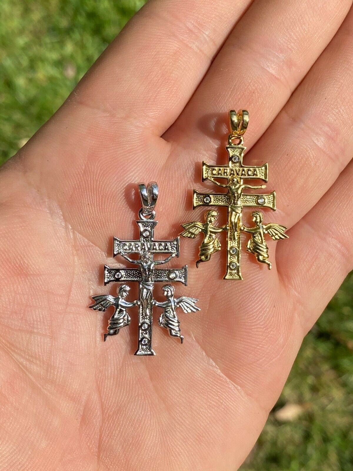 Ciondolo Croce Crucifisso 3D In Argento Sterling Con Catena A