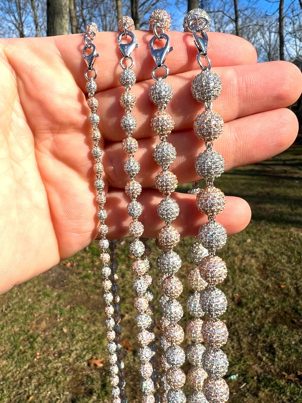 Iced Out Ball Chain - Etsy Iced Out Ball Chain - Etsy