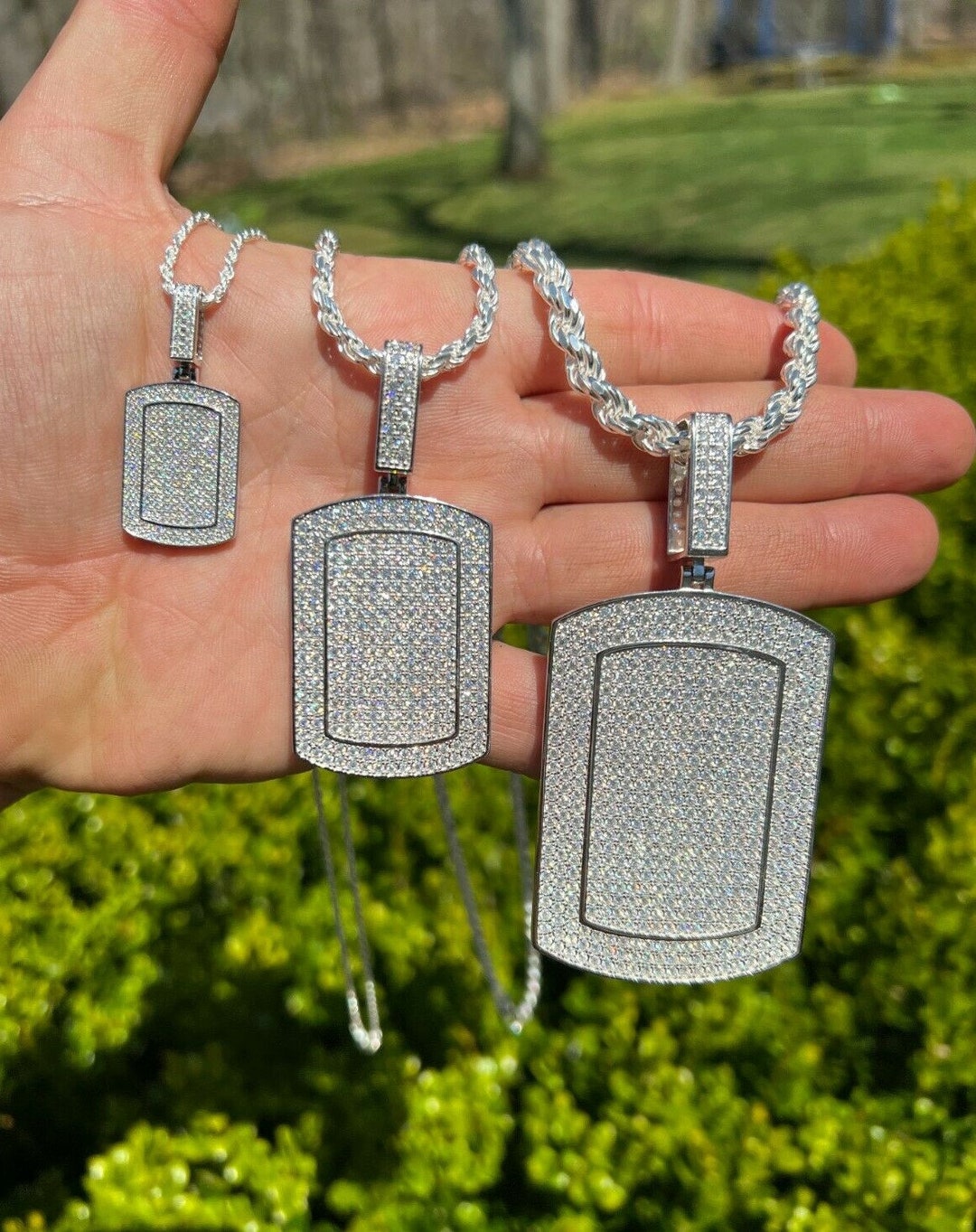 Diamond Pendant Iced Out Pendants Amazon Men's Or Women's Solid