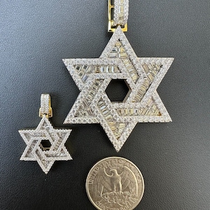 Collana con ciondolo a forma di stella di David, collana con ciondolo a
