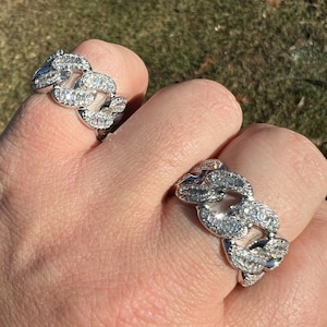 Men&#39;s Women&#39;s Solid 925 Sterling Silver Simulated Baguette Diamond Cuban Pinky Ring Sizes 6-13.....R338
