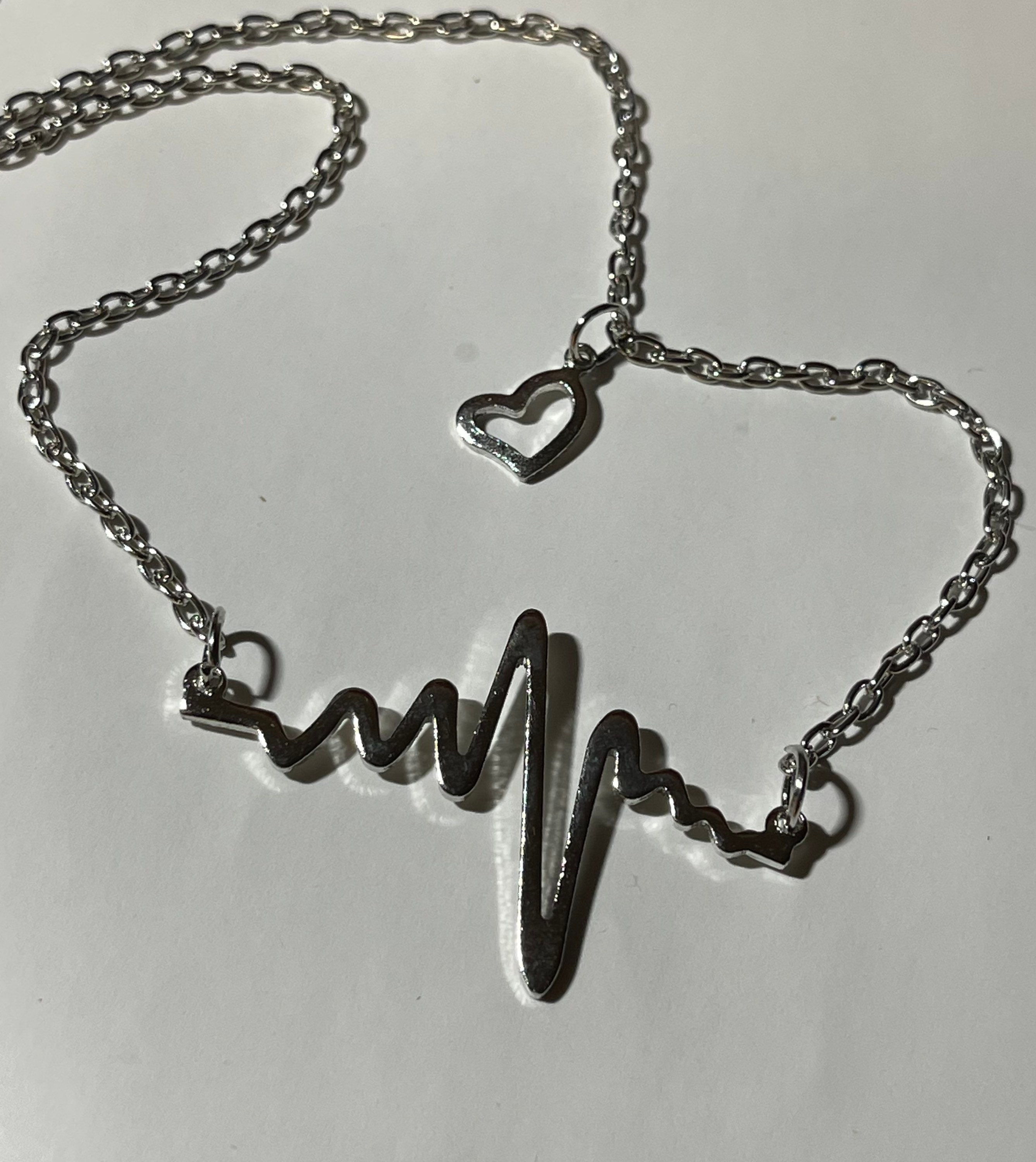 Womens Girls Heartbeat Heart Ekg Love 