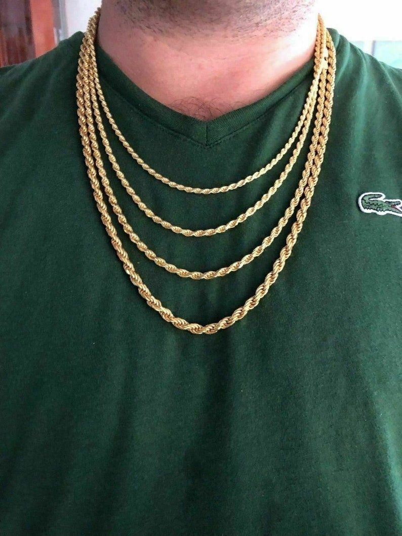 Men's Women's 14k Gold Over Real Solid 925 Sterling Etsy