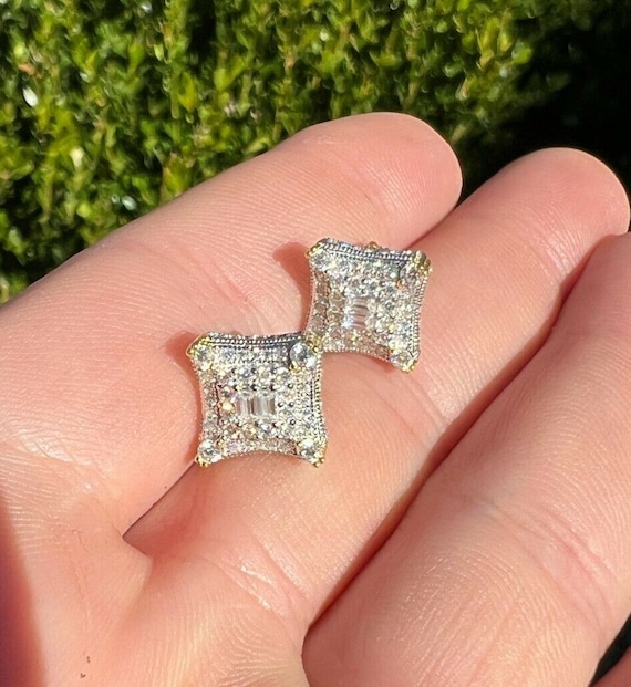 Mens baguette earrings deals