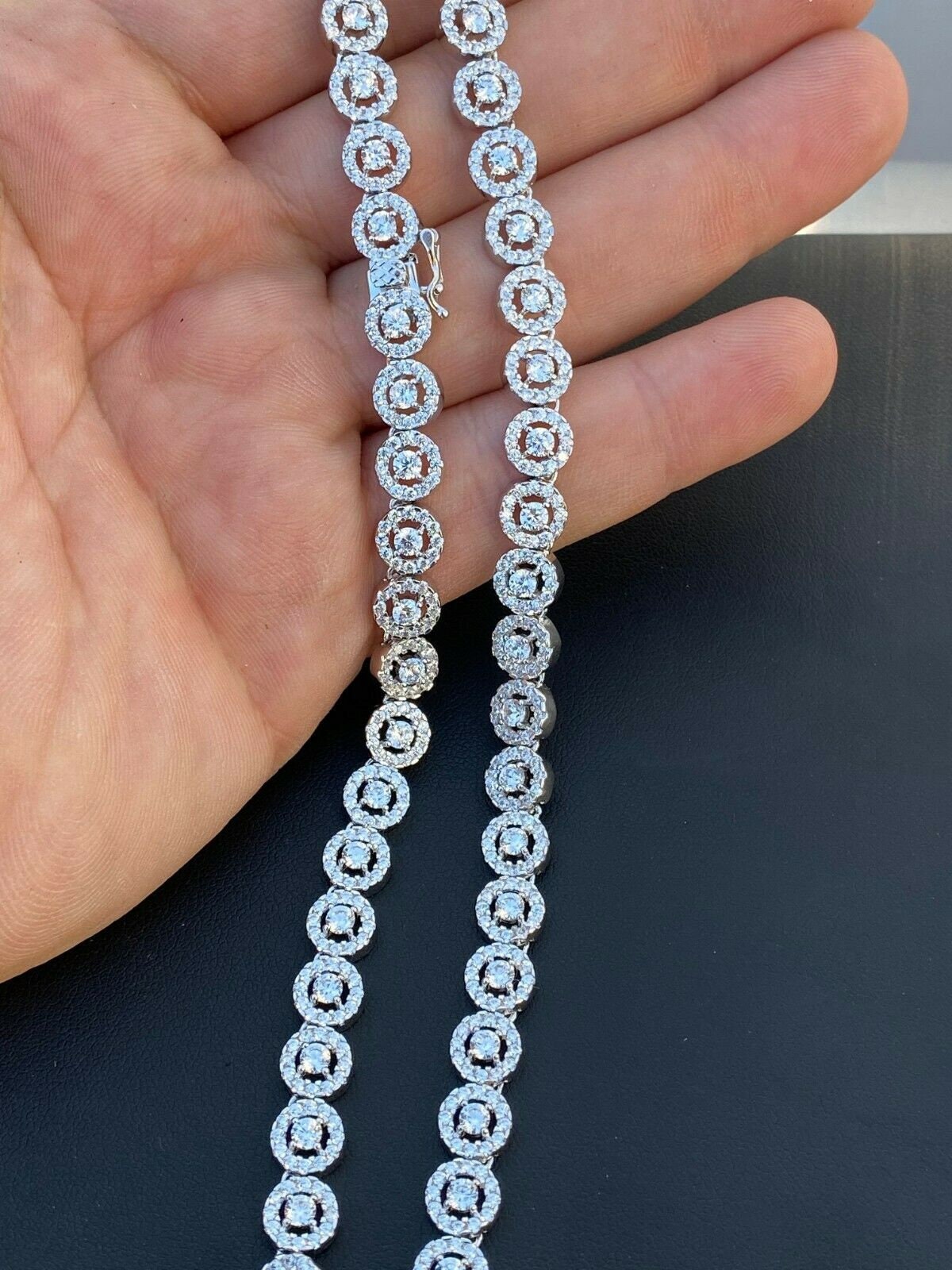 Solid 925 Sterling Silver Super Iced - Etsy