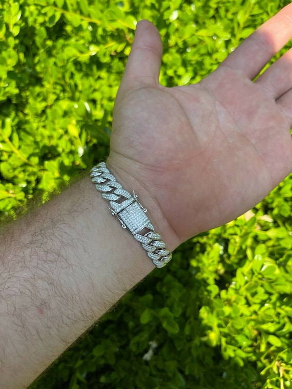 Moissanite mens bracelet deals
