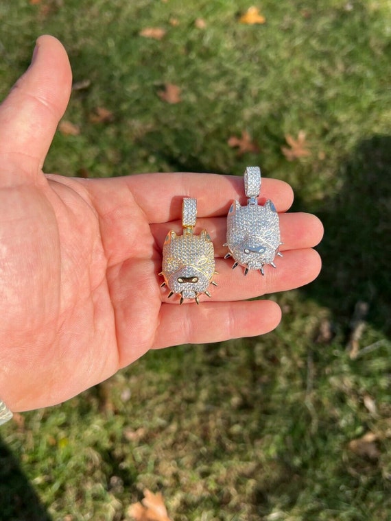 Argento Sterling Soldi Borsa Hip Hop Ciondolo W/Micro Pavé Zirconia - Foto 7