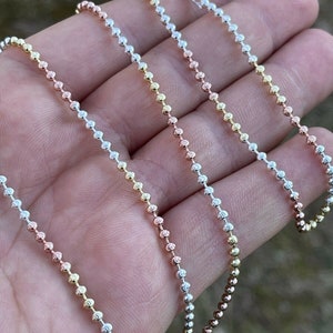 Men's Women's Solid 925 Sterling Silver Tri-color Gold/rose