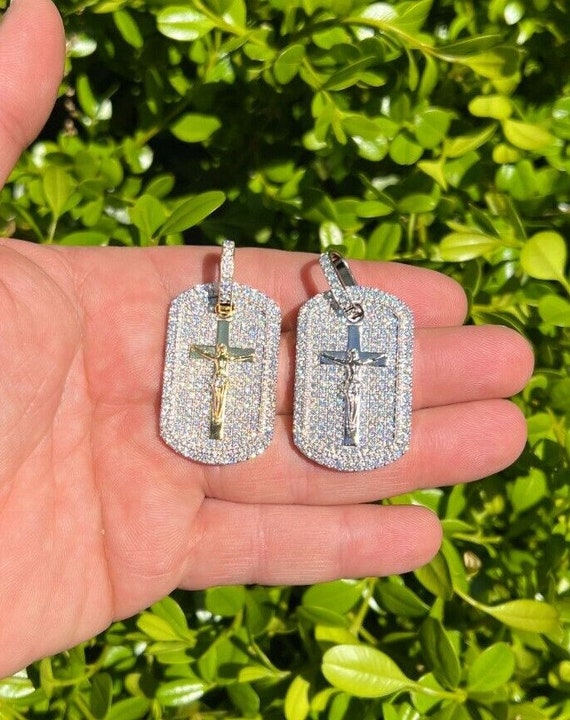 Mens dog tag cross necklaces shop