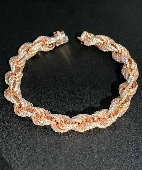 Iced out rope bracelet deals