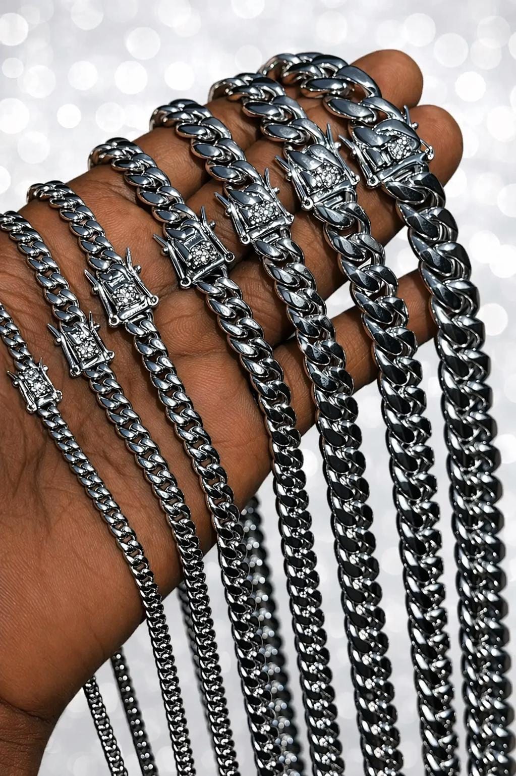 Moissanite cuban chain - Etsy 日本