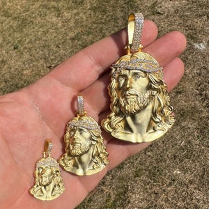 14k Gold Jesus Piece - Etsy