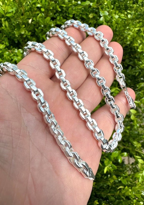 スターリングシルバー パフ ロロチェーン：6 mm ネックレスまたは