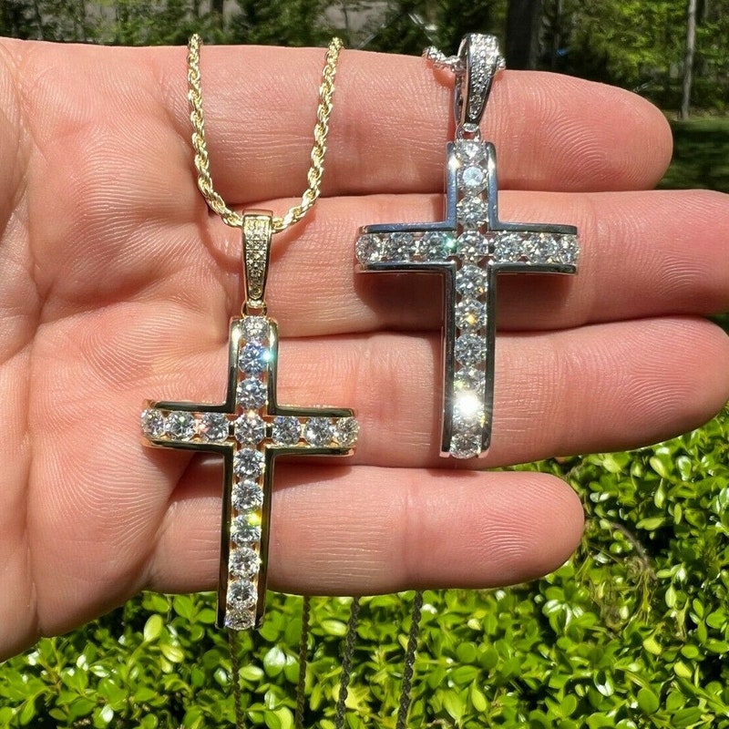 Moissanite Necklace Men - Etsy