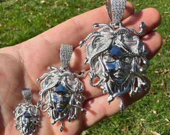 Medusa Sterling Silver Pendant - Etsy