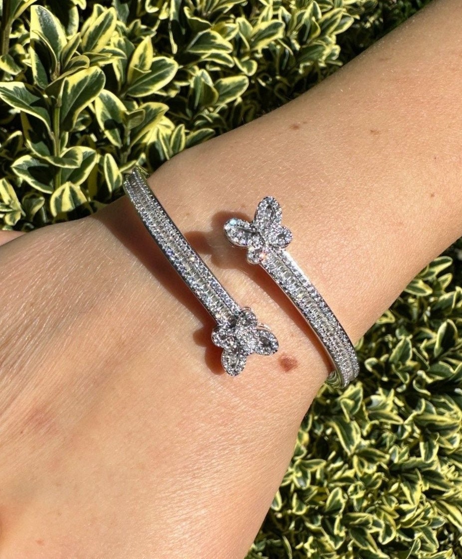 Tennis bracelet with butterfly deals