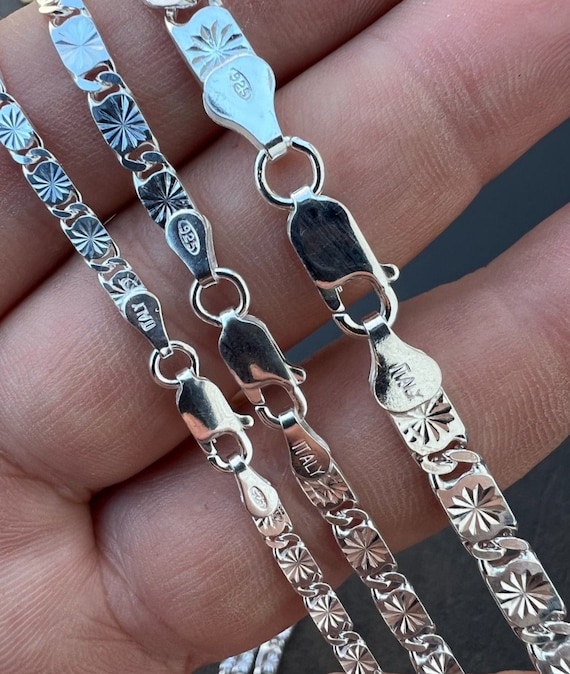 Sterling Silver Valentino Star Link Chain Necklace or Bracelet - Etsy