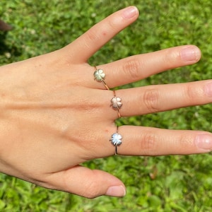Women's Girl's Lucky Four Leaf Clover Rings 925 Sterling Silver, Choice of Yellow or Rose Gold Finish or Plain Silver, Sizes 5 thru 10