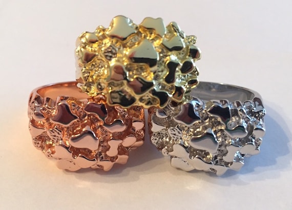 Rose gold shop nugget ring