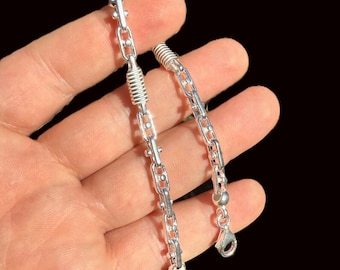 Silver Chain Necklace 50cm Rolo Link Chain Necklace - Solid Sterling Silver Filled Over Copper Sterling Silver Cable Chain Necklace