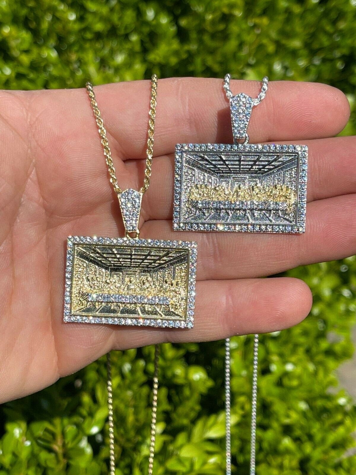 Men's LAST SUPPER Rectangle Medallion 