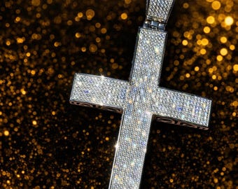 Iced Out-kruishanger: massief sterlingzilveren hiphop-sieraden voor heren