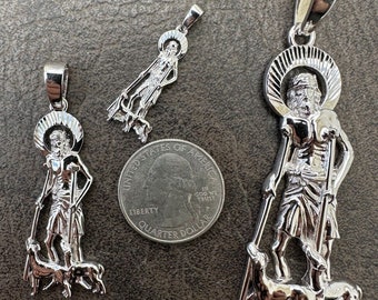 断*ん様 l*y様 P2377-4 アクセサリー 3点 まとめ売り 925 925 Sterling Silver St. Lazarus Pendant, Diamond Cut San Lazaro - Etsy