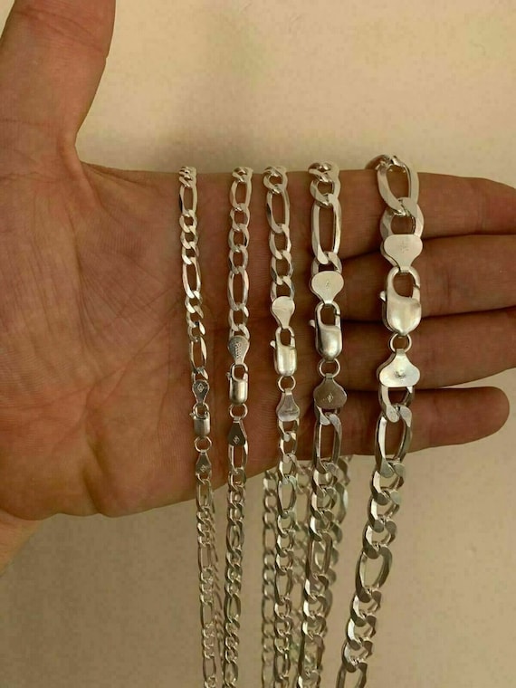 Faded Future Statement Figaro Chain Necklace In Silver - Foto 11