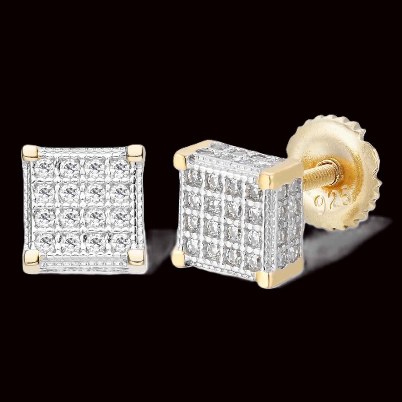 Orecchini In Argento Sterling Placcati In Oro Giallo A Vite Con Perla - Foto 2