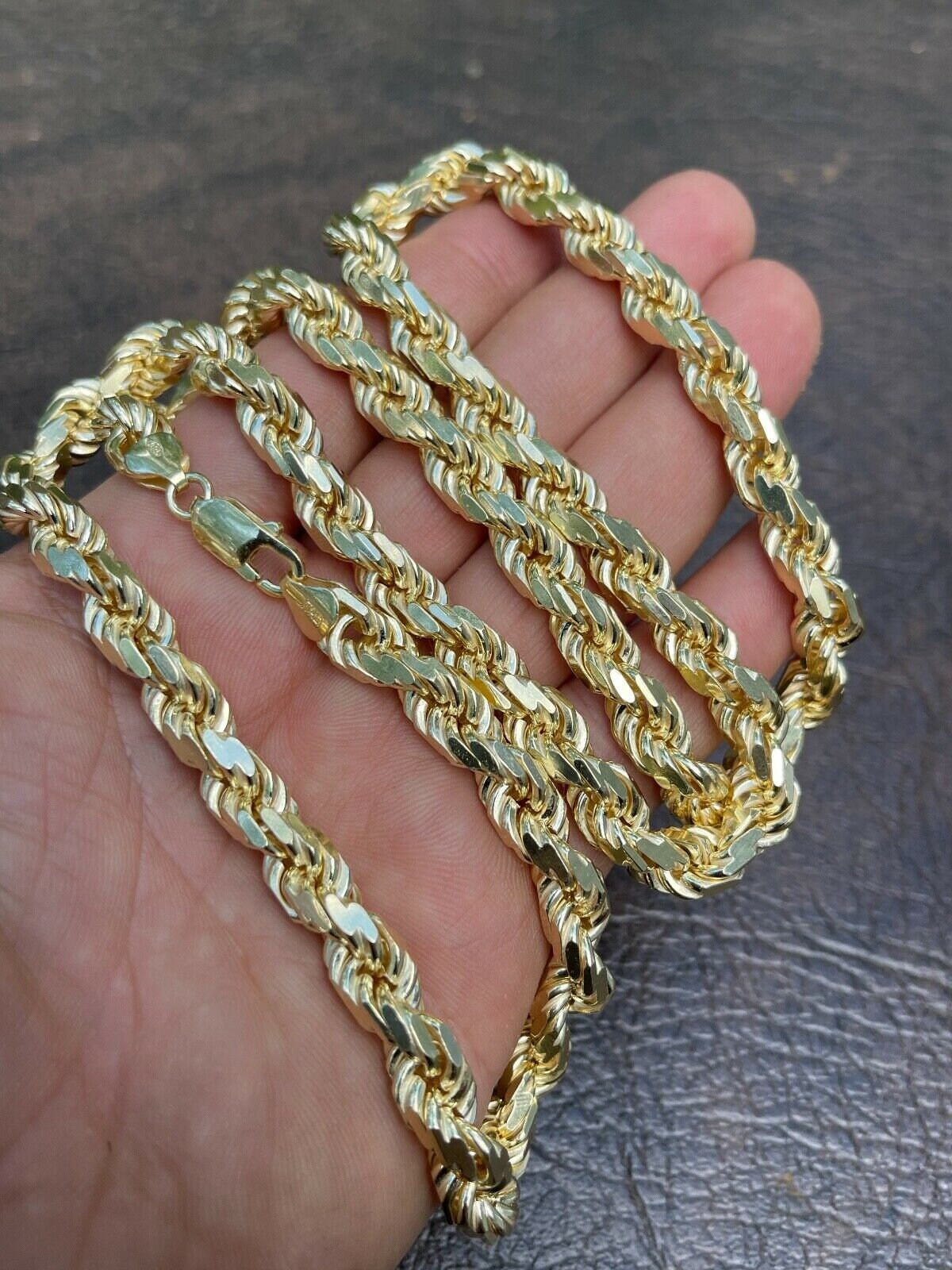 Men's 8MM 14k Gold Over Real Solid 925 