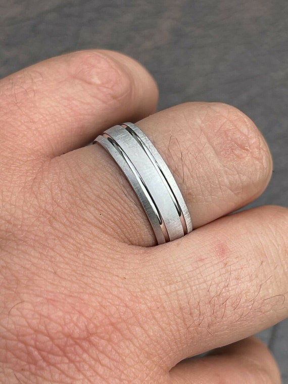 Plain silver on sale pinky ring