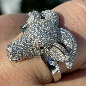Maßgefertigte Ziege Ring Massiv 925 Sterling Silber Iced Out CZ Diamant &quot;&quot;Größte aller Zeit&quot;&quot; Pinky Ring Größen 7-13.&quot;