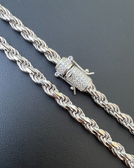6mm silver rope sale chain