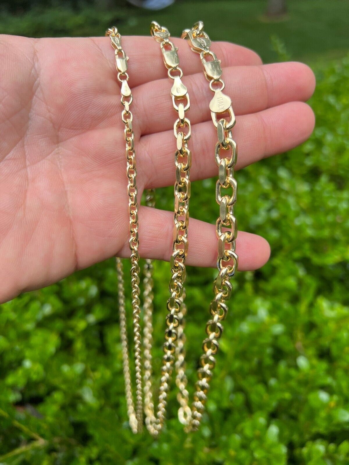 18k Real Gold Plated Brass Thin Curb Cuban Link Chain Mini Spool for  Jewelry Making, Crafts (1.8mm x 1.3) 1.3mm