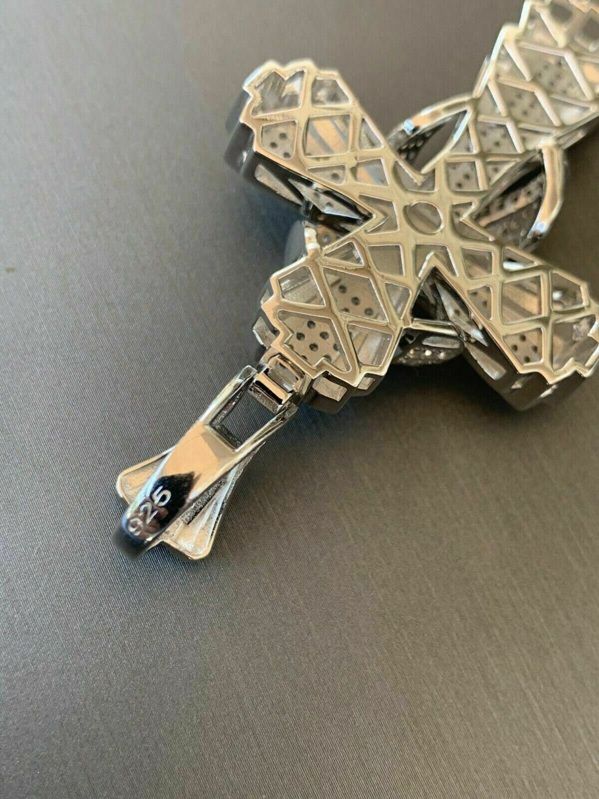 Pendente Ciondolo Croce In Argento Zirconi Con Collana In Argento - Gioielli Pietre Dure Dimora Degli Angeli - Foto 9