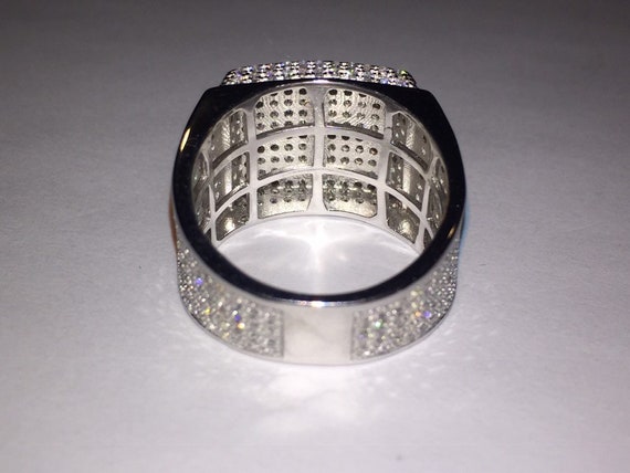 Super Iced Out Men's Custom Square Pinky Ring Simulated - Etsy