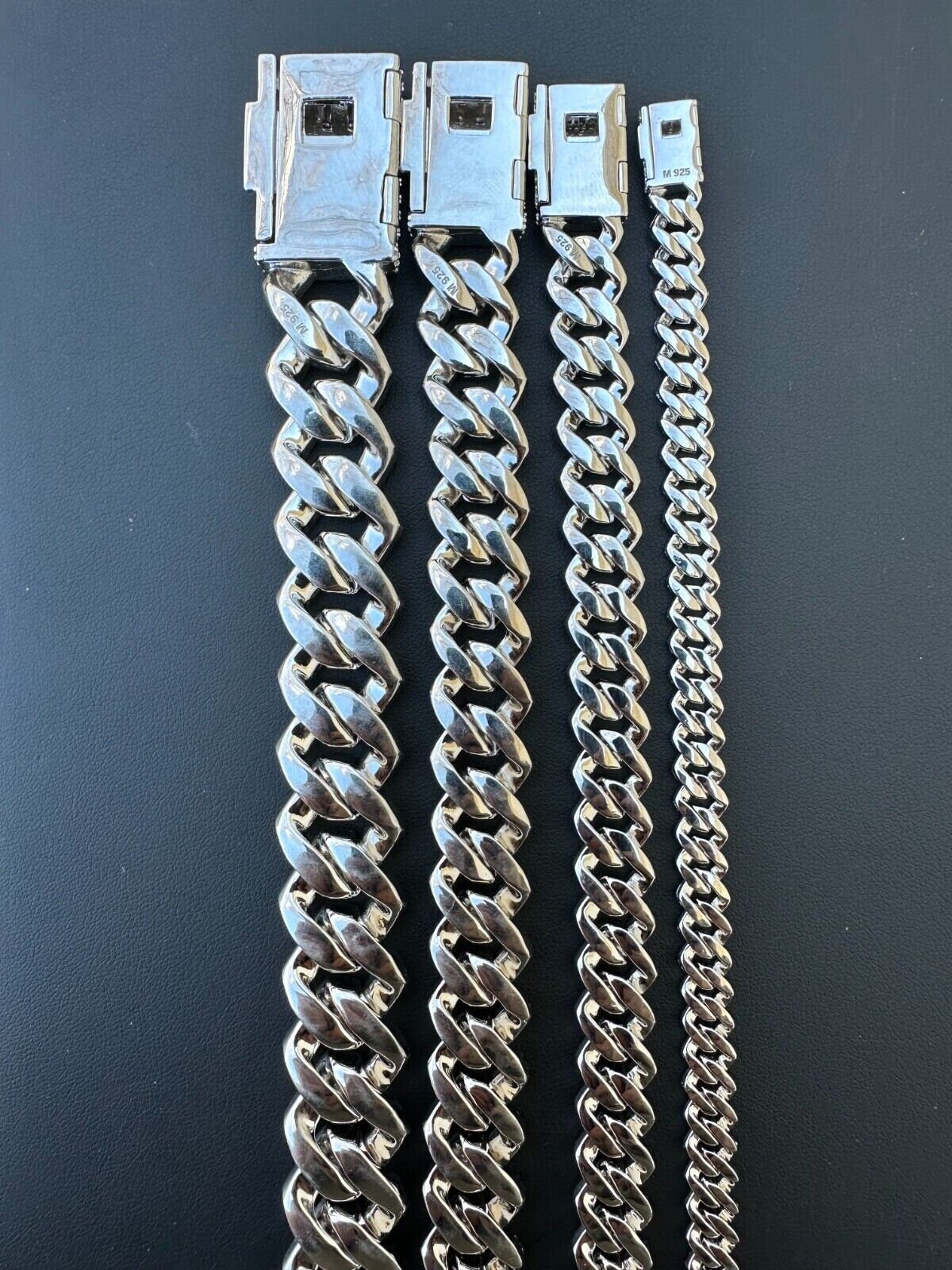 MISWOYI Men's Cuban Link Bracelet - 9mm Width, 9 Inch, 316L Stainless Steel, Waterproof - View #4