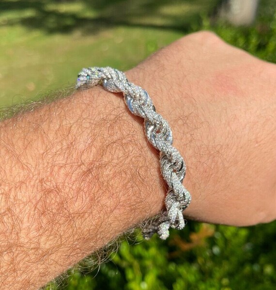 Iced out rope bracelet deals