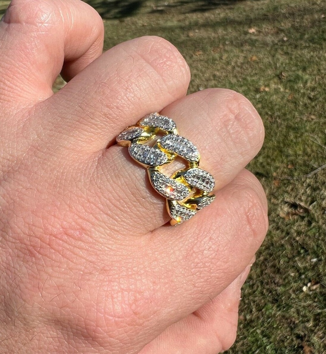 Gefrorener Kronenring: Massiv 925 Sterlingsilber, Künstlicher Diamant